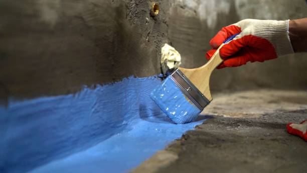 Commercial Waterproofing project at a Prairie Creek, IN business property by SJ Waterproofing Pros